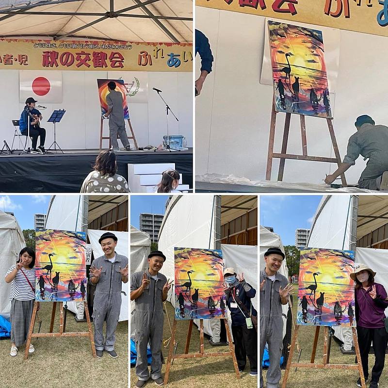 芳賀健太　ライブペイント　こうべぇ