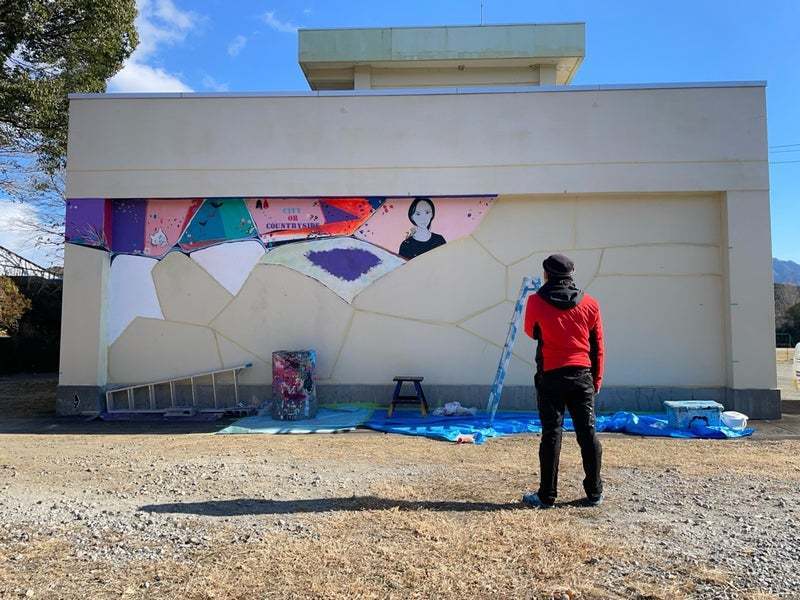 ななせアートスタジオ壁画 空間ペインター芳賀健太 地域おこし 過疎化対策 ななせアートスタジオ壁画 空間ペインター芳賀健太 地域おこし 過疎化対策