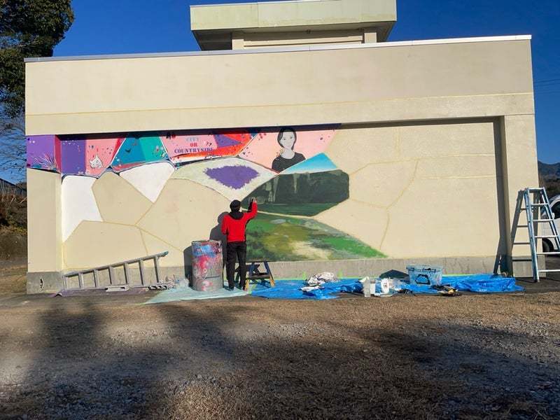 ななせアートスタジオ壁画 空間ペインター芳賀健太 地域おこし 過疎化対策 ななせアートスタジオ壁画 空間ペインター芳賀健太 地域おこし 過疎化対策