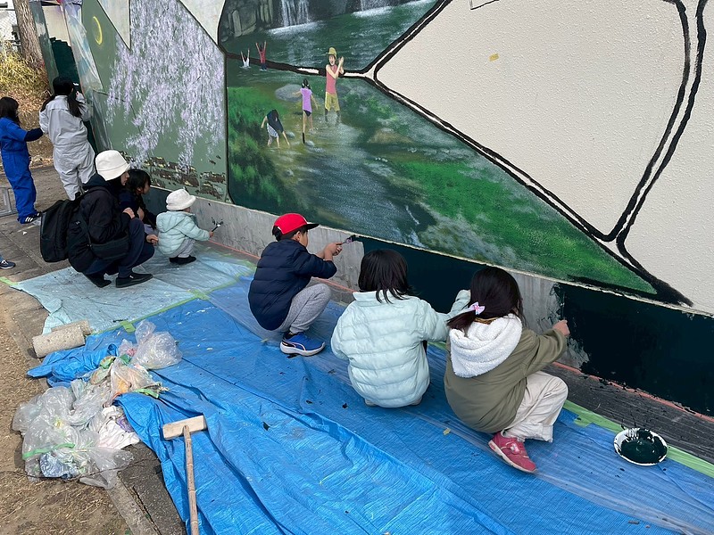 ななせアートスタジオ壁画 空間ペインター芳賀健太 地域おこし 過疎化対策 ななせアートスタジオ壁画 空間ペインター芳賀健太 地域おこし 過疎化対策