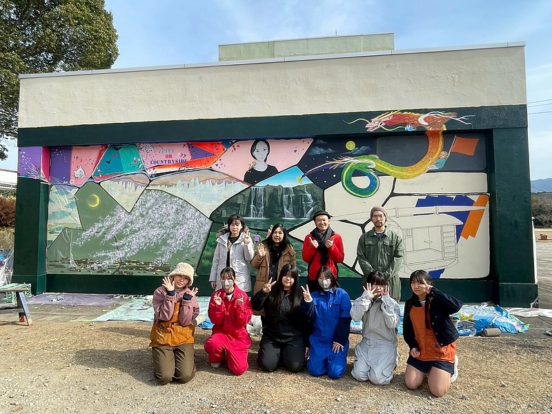 ななせアートスタジオ壁画 空間ペインター芳賀健太 地域おこし 過疎化対策 ななせアートスタジオ壁画 空間ペインター芳賀健太 地域おこし 過疎化対策