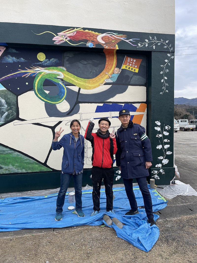 ななせアートスタジオ「地域と生きる壁画」　芳賀健太　空間ペインター