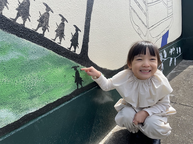 壁画制作　ワークショップ　体験　野津原アート学校　空間ペインター芳賀健太