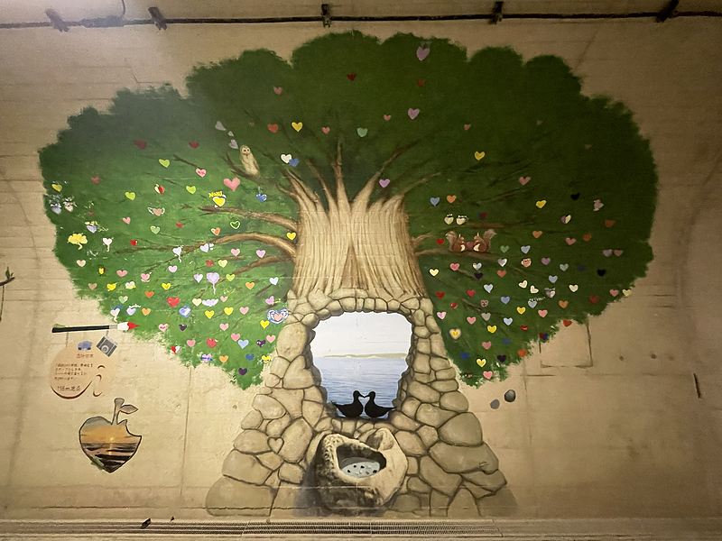 恋叶の木　参加型壁画　空間ペインター芳賀健太