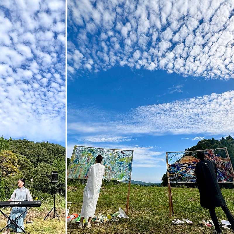 ライブペイント七つの星＿木星＿芳賀健太＿村田千尋＿田口麻衣子