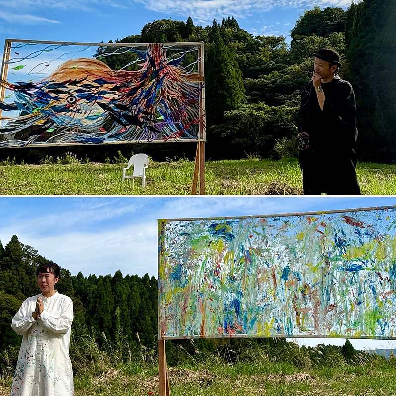 ライブペイント七つの星＿木星＿芳賀健太＿村田千尋＿田口麻衣子