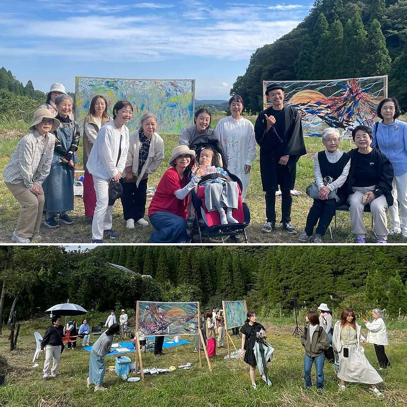 ライブペイント七つの星＿木星＿芳賀健太＿村田千尋＿田口麻衣子