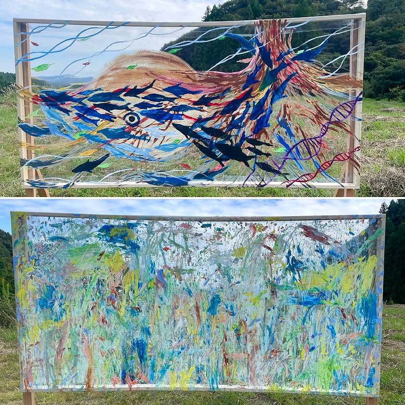 ライブペイント七つの星＿木星＿芳賀健太＿村田千尋＿田口麻衣子