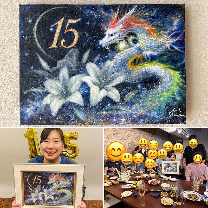リリードラゴン_オーダー絵画制作 芳賀健太 リリードラゴン_オーダー絵画制作 芳賀健太