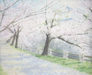 オーダーメイド絵画：桜のある風景2