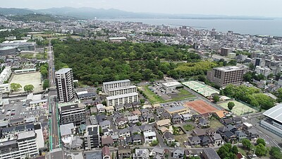 別府の街　航空動画