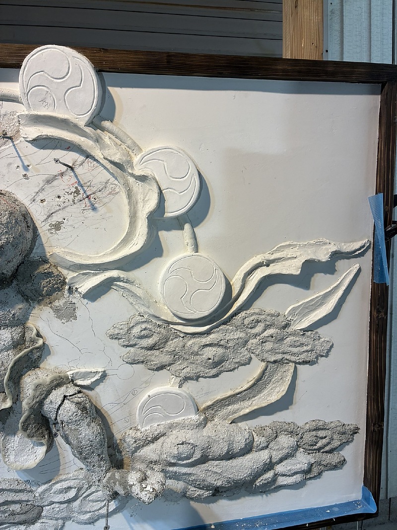 雷神の制作途中