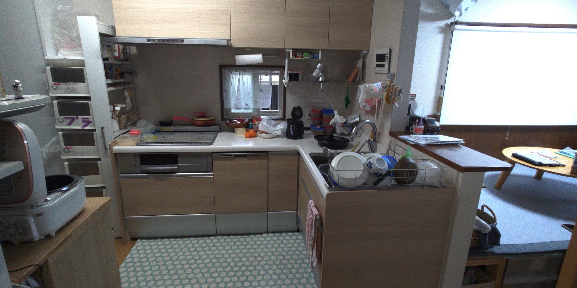 ビフォアー：L字型のキッチンでした