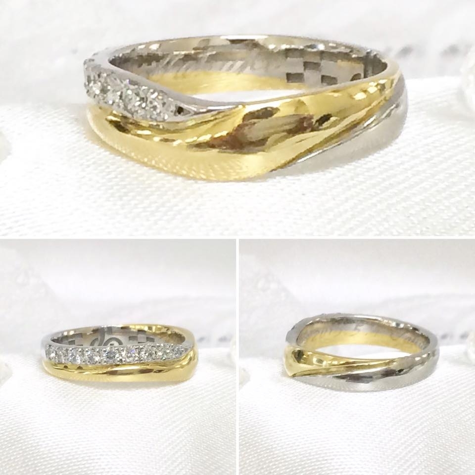 沖縄フルオーダー結婚指輪プラチナとゴールドのコンビ ジュエリーデザイナー 廣瀬健太郎 マイベストプロ沖縄