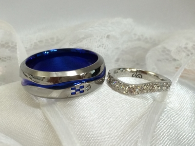 沖縄チタン結婚指輪1