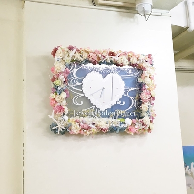 沖縄結婚式ウェルカムボードクロック2