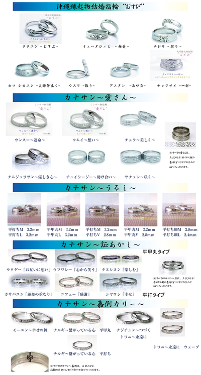 沖縄結婚指輪ミンサーむすび