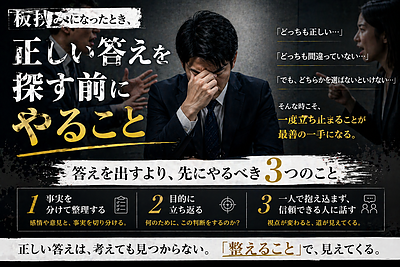 板挟みになったとき、正しい答えを探す前にやること