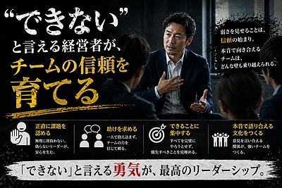 「できない」と言える経営者が、チームの信頼を育てる