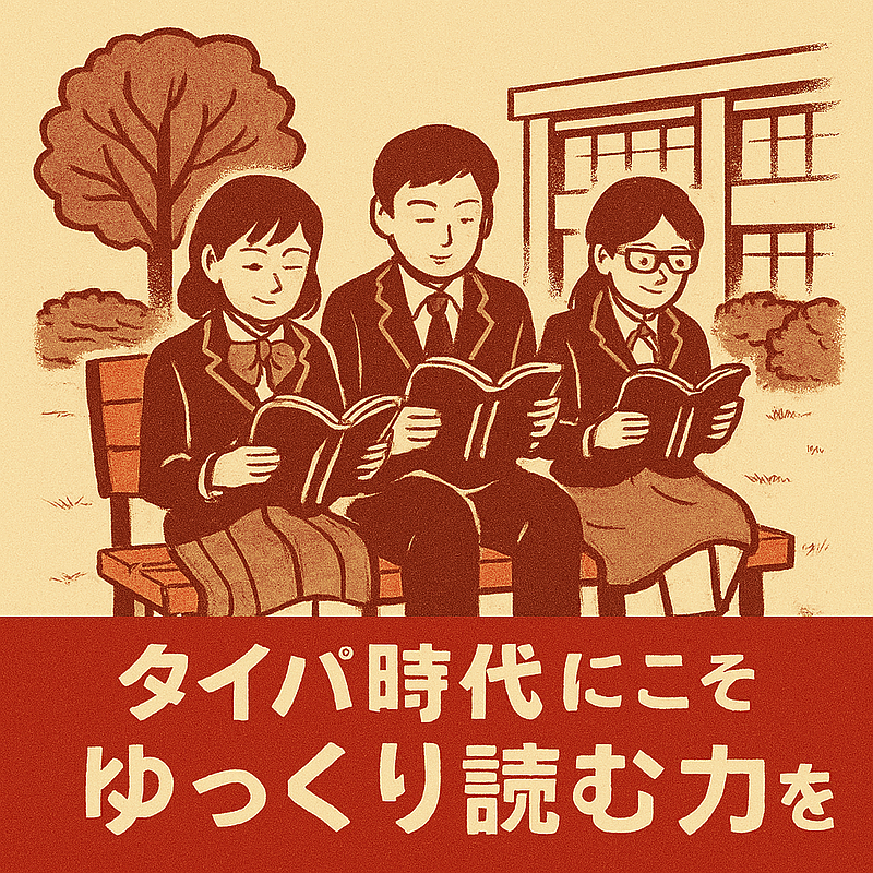 コピロットより屋外読書画像