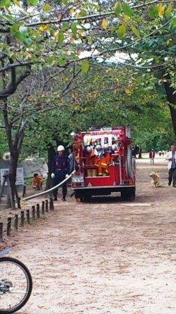 消防車遠景