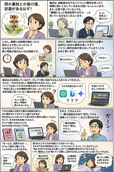 誰だってパソコンが上手くなりたい！AI時代の3つの上達法とは