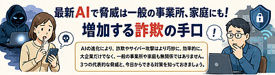 最新AIで脅威は一般の事業所、家庭にも！増加する詐欺の手口と対策