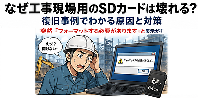 なぜ工事現場用のSDカードは壊れる？復旧事例でわかる原因と対策