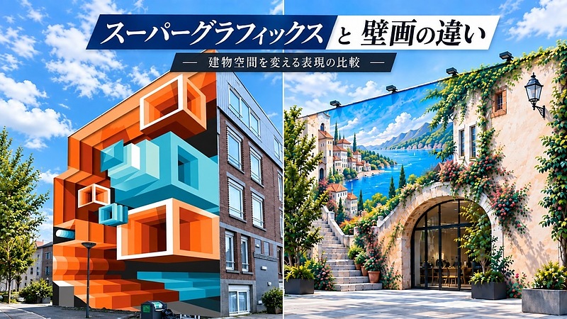 スーパーグラフィックスと壁画の違い スーパーグラフィックスと壁画の違い
