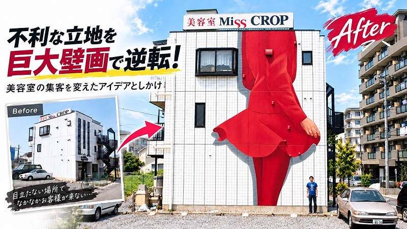 不利な立地を巨大壁画で新たな集客につなげた 不利な立地を巨大壁画で新たな集客につなげた