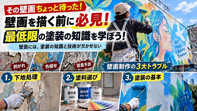 壁画を描く前に必見！最低限の塗装の知識を学ぼう！