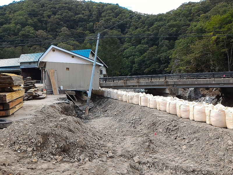 作業小屋水害