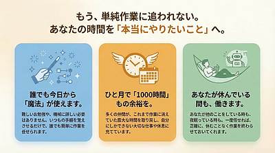 もう、面倒な仕事にサヨナラしませんか？