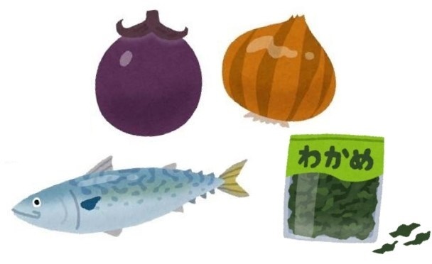 なす・魚・わかめ・玉ねぎ