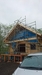 山梨県山中湖町の新築ログハウスで薪ストーブの設置工事（ネスターマーチンS43 　B-TOP）