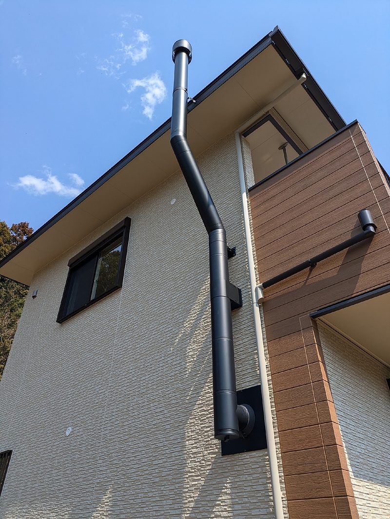 飯能市薪ストーブの設置工事