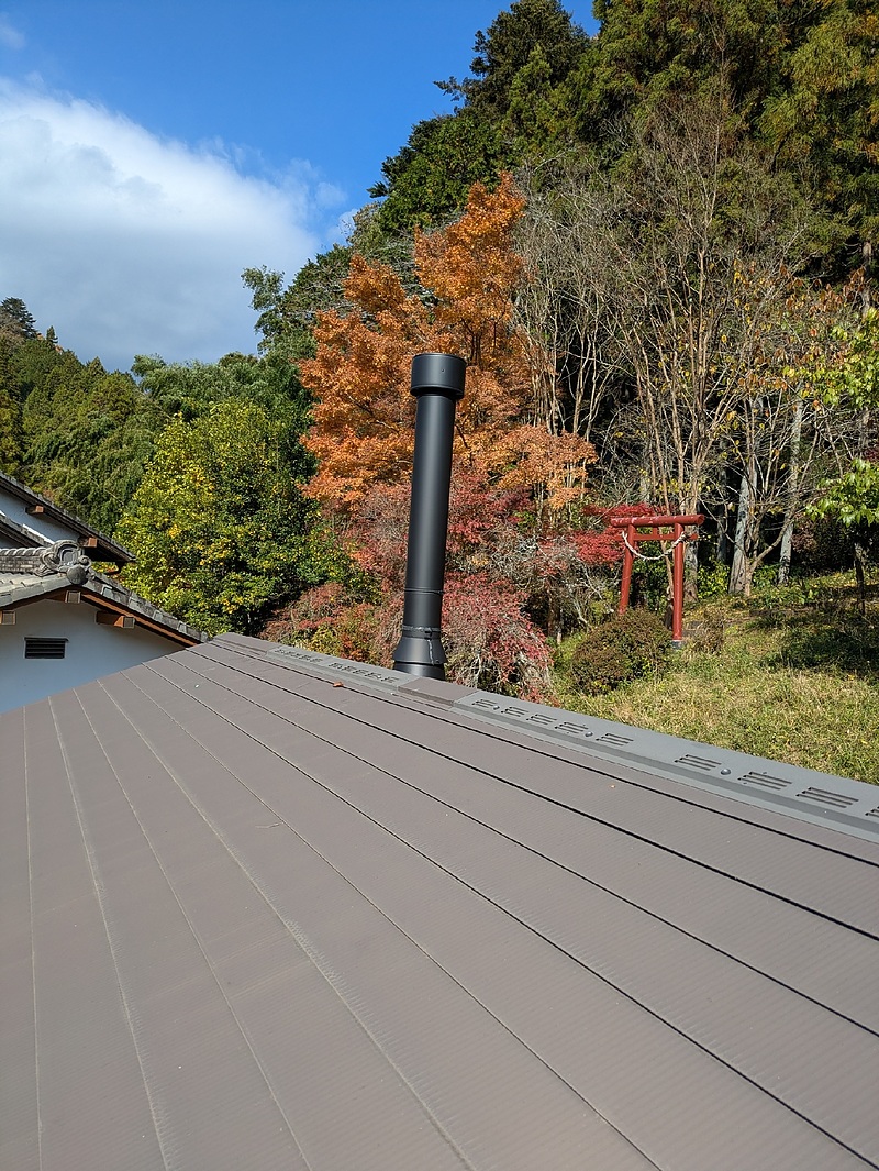 あきる野市薪ストーブ工事