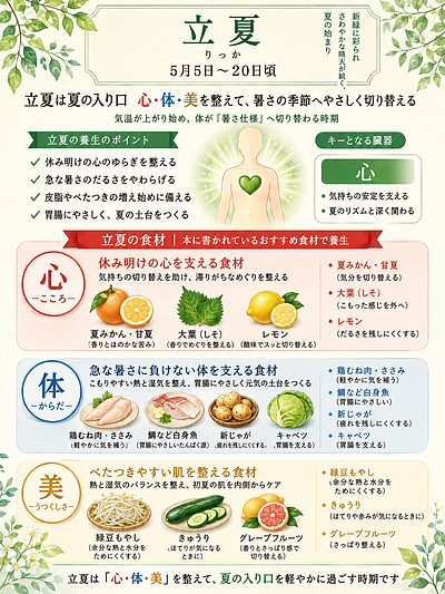 立夏なのに疲れるのはなぜ？春の疲れをほどく薬膳の知恵