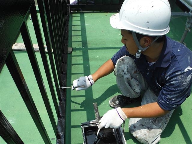 溝口邸　鉄部上塗り