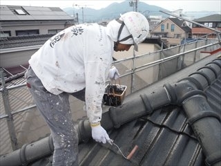 遠藤邸　屋根下塗