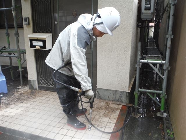 安藤邸　土間洗浄