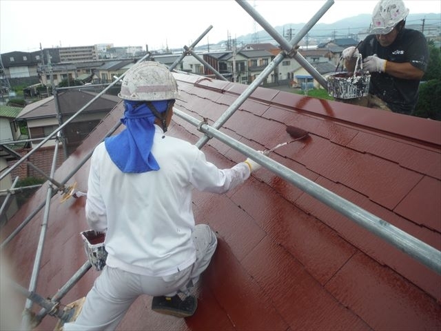 大宮邸　屋根上塗り