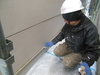 静岡市　外壁塗装工事日誌　高木邸　水切りケレン・錆止め、屋根下塗り、タスペーサー取付。