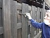 静岡市　外壁塗装工事日誌　小林邸　木部保護材塗布・網戸張替