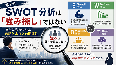 SWOT分析は「強み探し」ではない【経営者のためのフレームワーク活用術2】