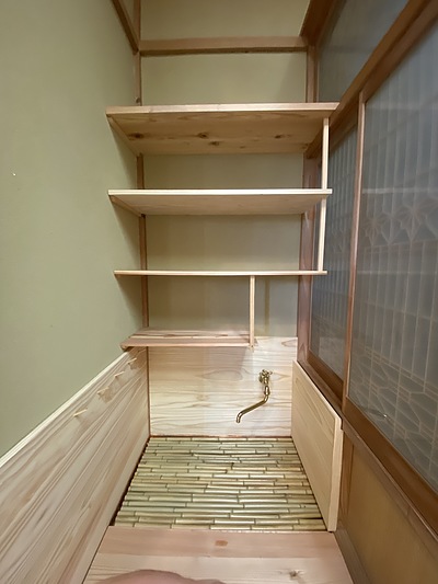 水屋の工事　数寄屋　茶の湯