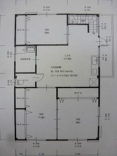 リノベーションした2階の平面図