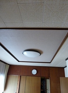 リフォーム後の居間の天井