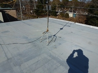 塗り替えリフォーム前の陸屋根