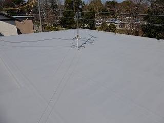 塗り替えリフォーム後の陸屋根